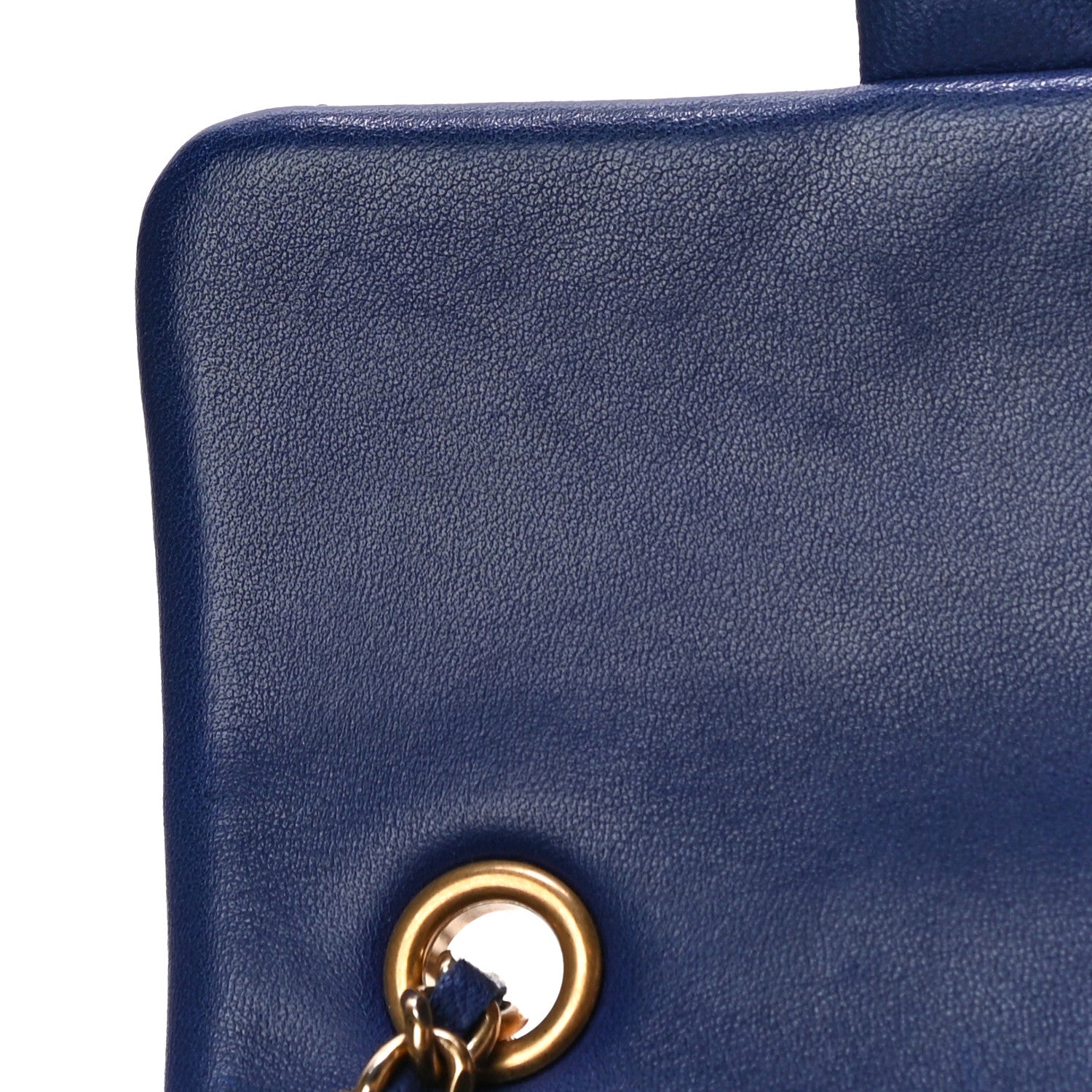 Chanel Lambskin Chevron Quilted Extra Mini Rectangular Flap Blue 11 of 14