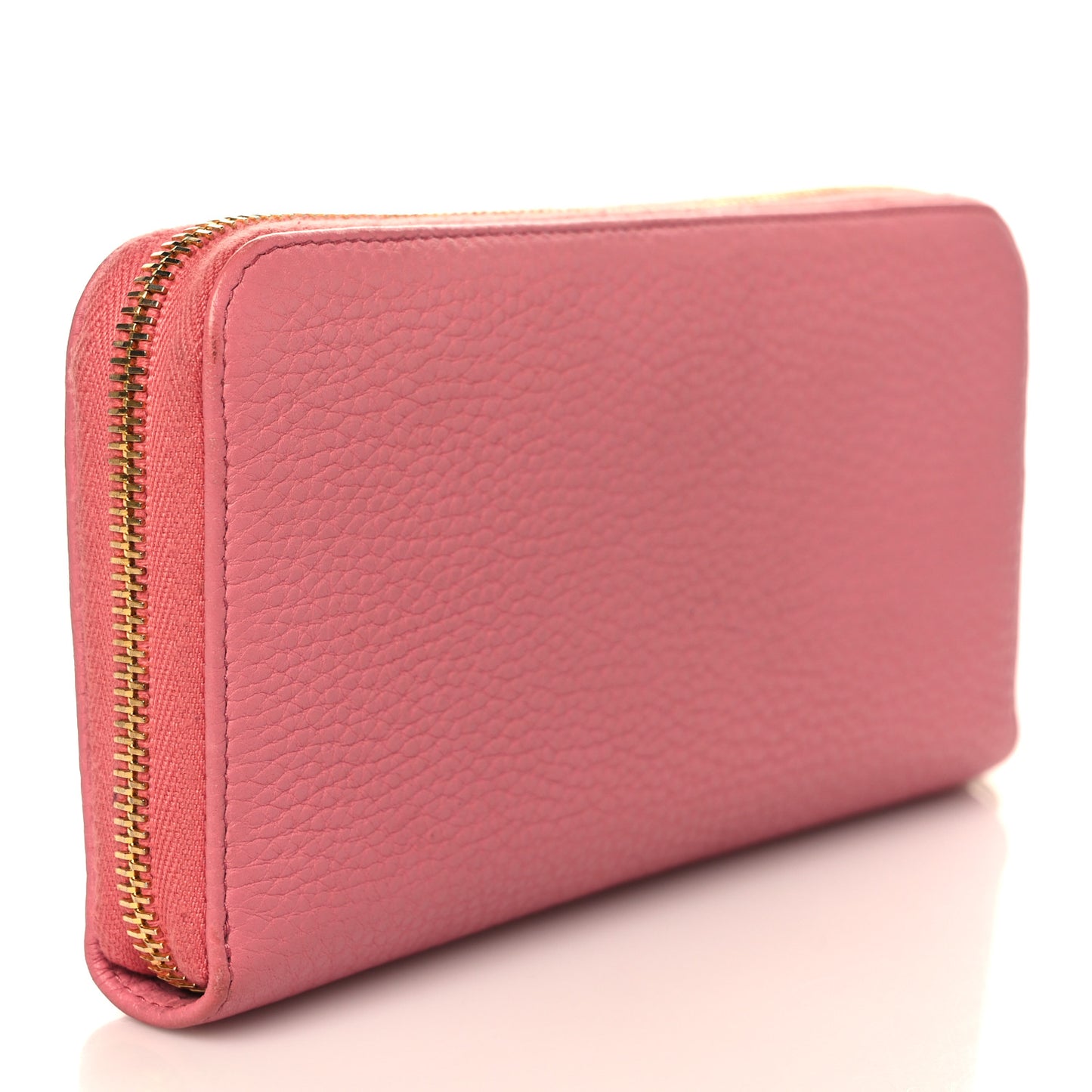 Vitello Daino Zip Around Wallet Begonia