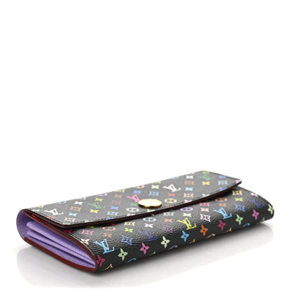 Louis Vuitton Monogram Multicolor Sarah Wallet Black Violet 5 of 7