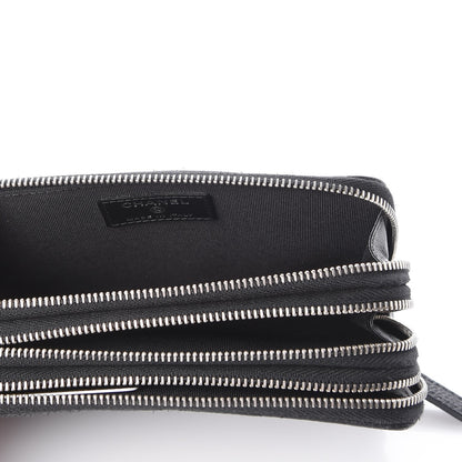 Chanel Caviar Quilted Large Zip Around Phone Holder Black 6 of 15