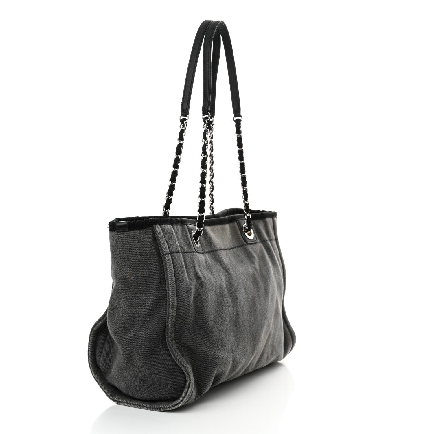 Chanel Canvas Sequin Small Deauville Tote Charcoal 3 of 14