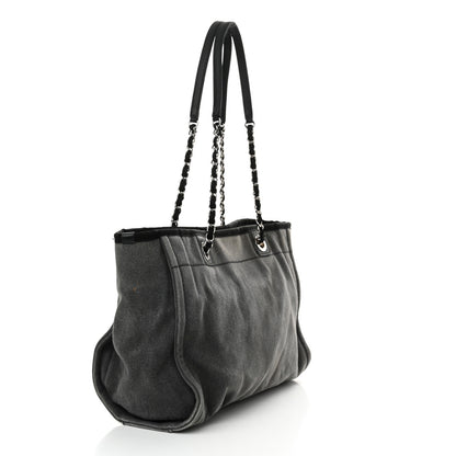 Chanel Canvas Sequin Small Deauville Tote Charcoal 3 of 14