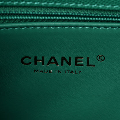 Chanel Caviar Quilted Small Coco Handle Flap Green 6 of 8