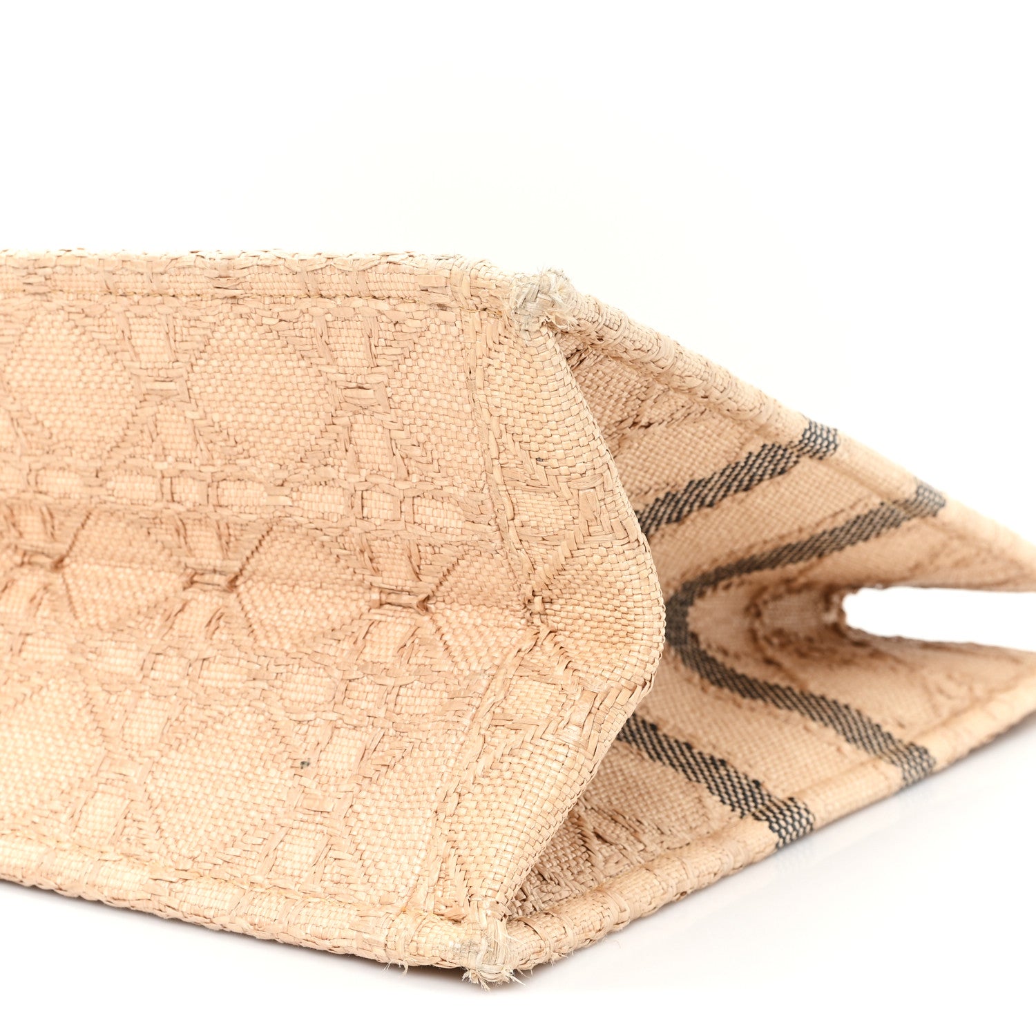 Christian Dior Raffia Cannage Large Book Tote Natural 10 of 11