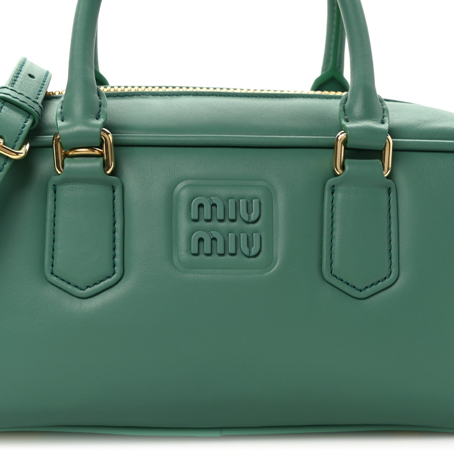 Calfskin Arcadie Top Handle Bag Salvia