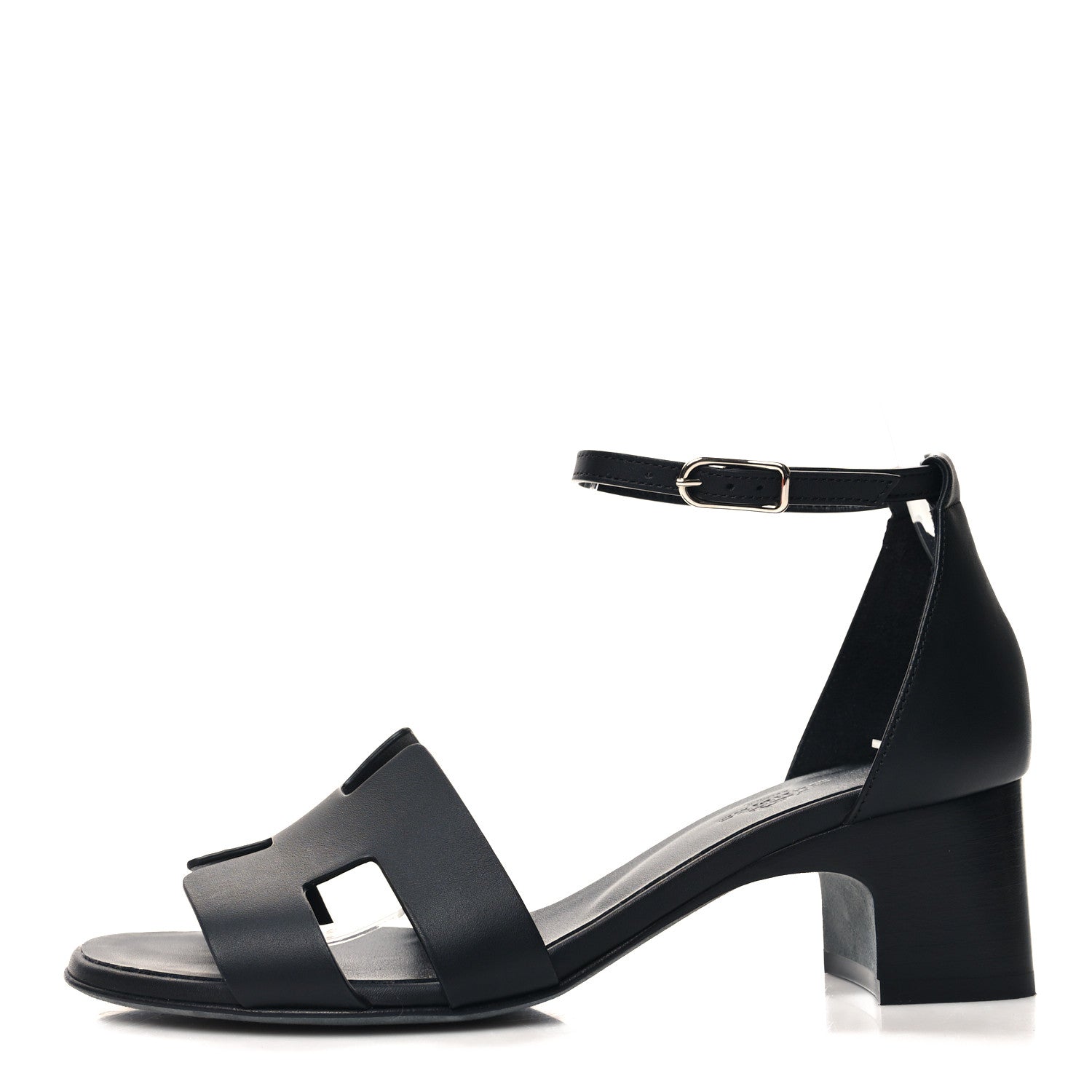 Hermes Calfskin Encens 50 Sandals 37 Black 1 of 9