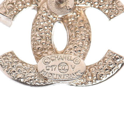Chanel Crystal CC Earrings Light Gold 4 of 4