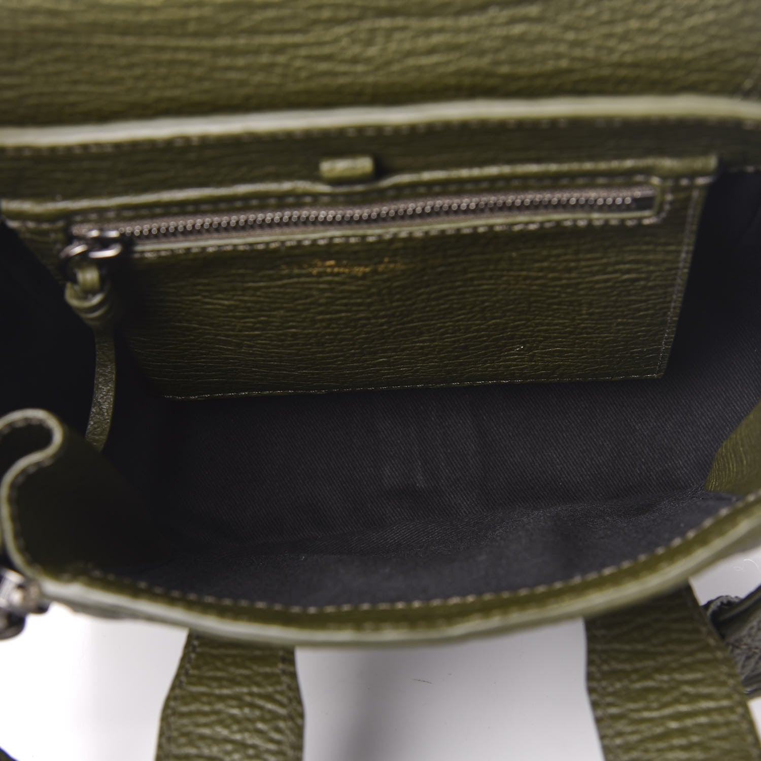 3.1 Phillip Lim 3.1 Textured Calfskin Mini Pashli Satchel Military 5 of 9