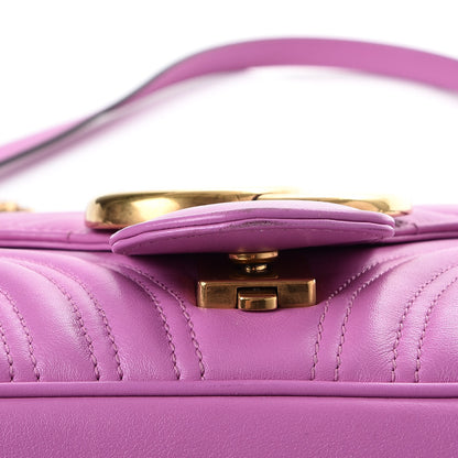 Gucci Calfskin Matelasse Medium GG Marmont Shoulder Bag Candy Mousse 8 of 10