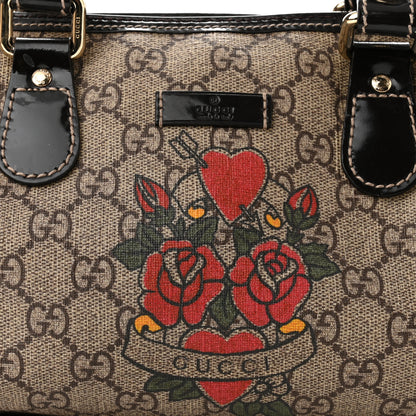 Gucci GG Plus Monogram Tattoo Heart Small Joy Boston Dark Brown 7 of 9