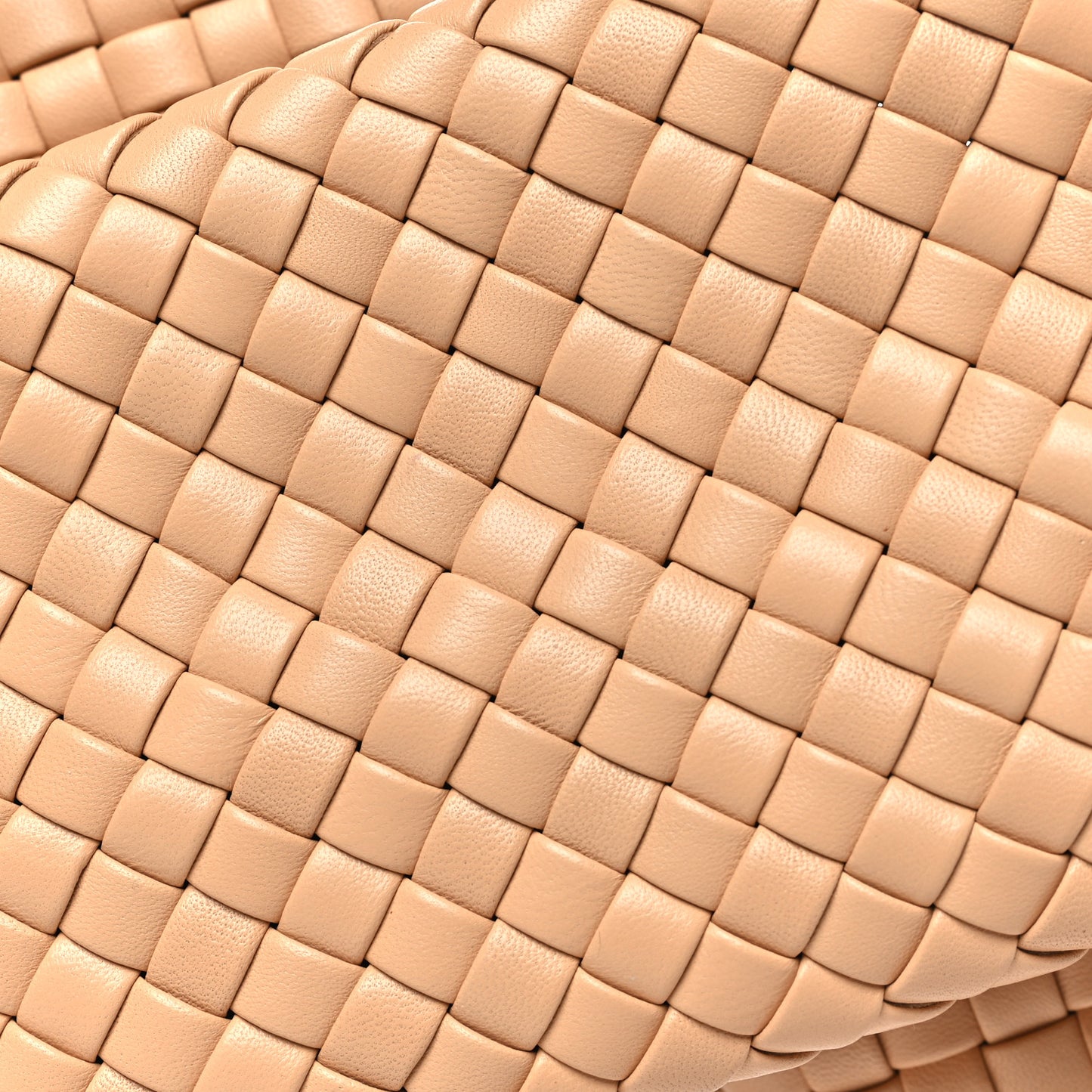 Nappa Intrecciato Crisscross Clutch Porridge