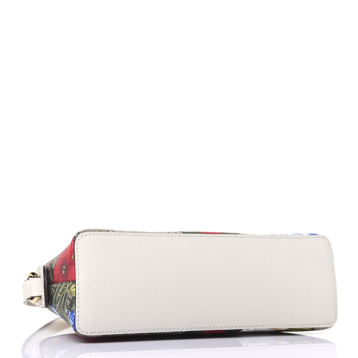 GG Supreme Monogram Flora Web GG Small Ophidia Dome Shoulder Bag White