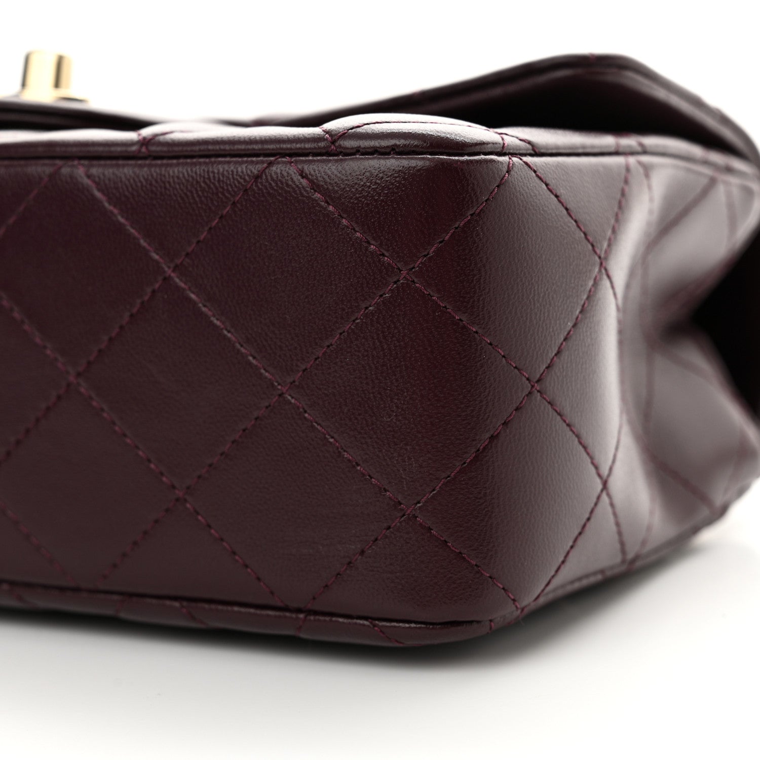 Chanel Lambskin Quilted Mini Rectangular Flap Burgundy 9 of 10