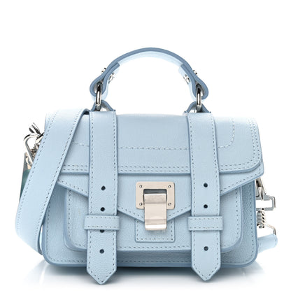 Proenza Schouler Lambskin Micro PS1 Satchel Baby Blue 1 of 9