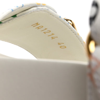 Louis Vuitton LV X TM Monogram Multicolor Bom Dia Comfort Mule Sandals 40 White 9 of 10