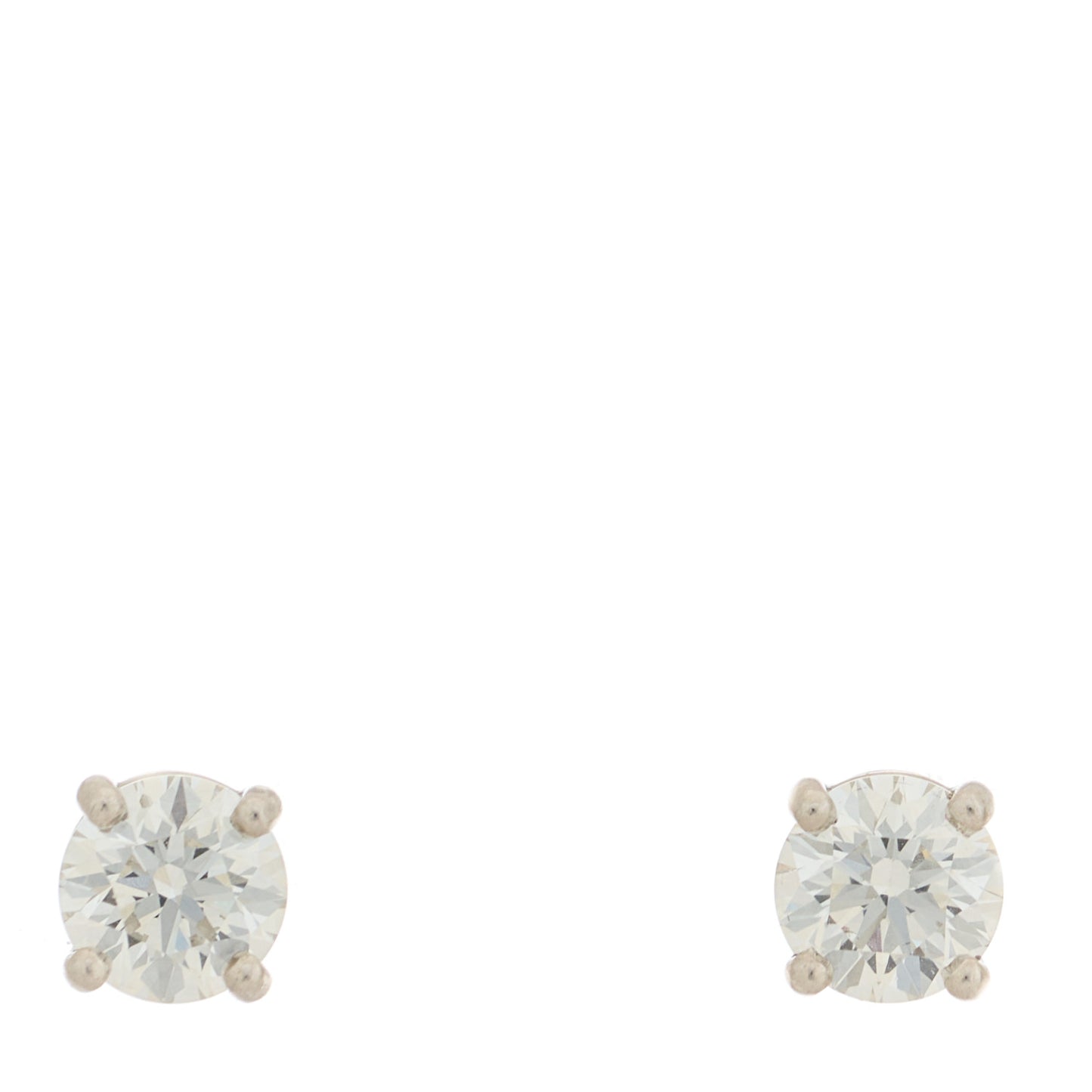 Platinum Diamond 2.00ctw Solitaire Earrings
