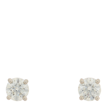 Tiffany Platinum Diamond 2.00ctw Solitaire Earrings 1 of 5