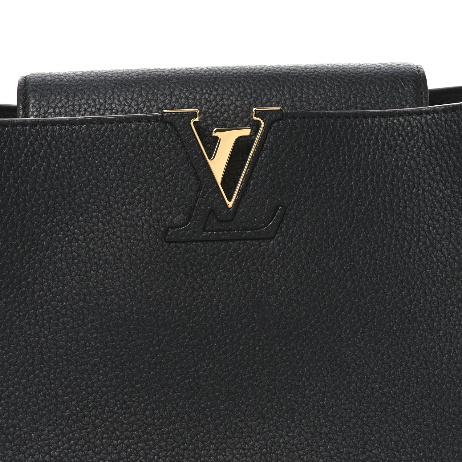 Louis Vuitton Taurillon Capucines MM Black Fuchsia 7 of 9