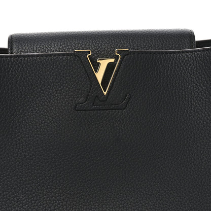 Louis Vuitton Taurillon Capucines MM Black Fuchsia 7 of 9