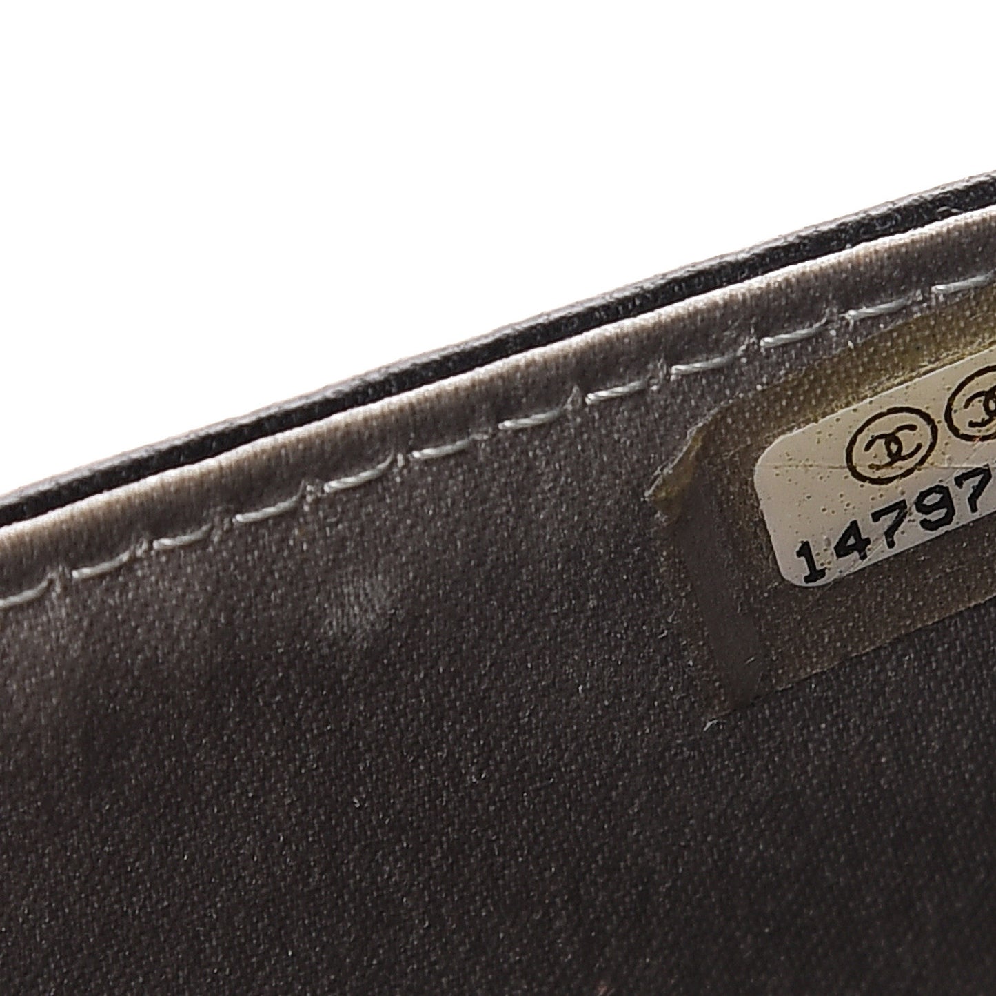 Lambskin Camellia Embossed Wallet on Chain WOC Black
