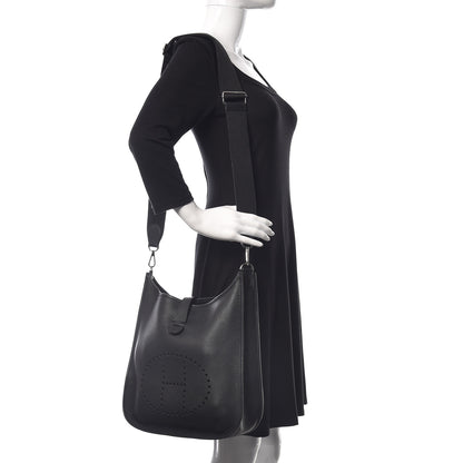 Hermes Taurillon Clemence Evelyne III GM Black 2 of 10