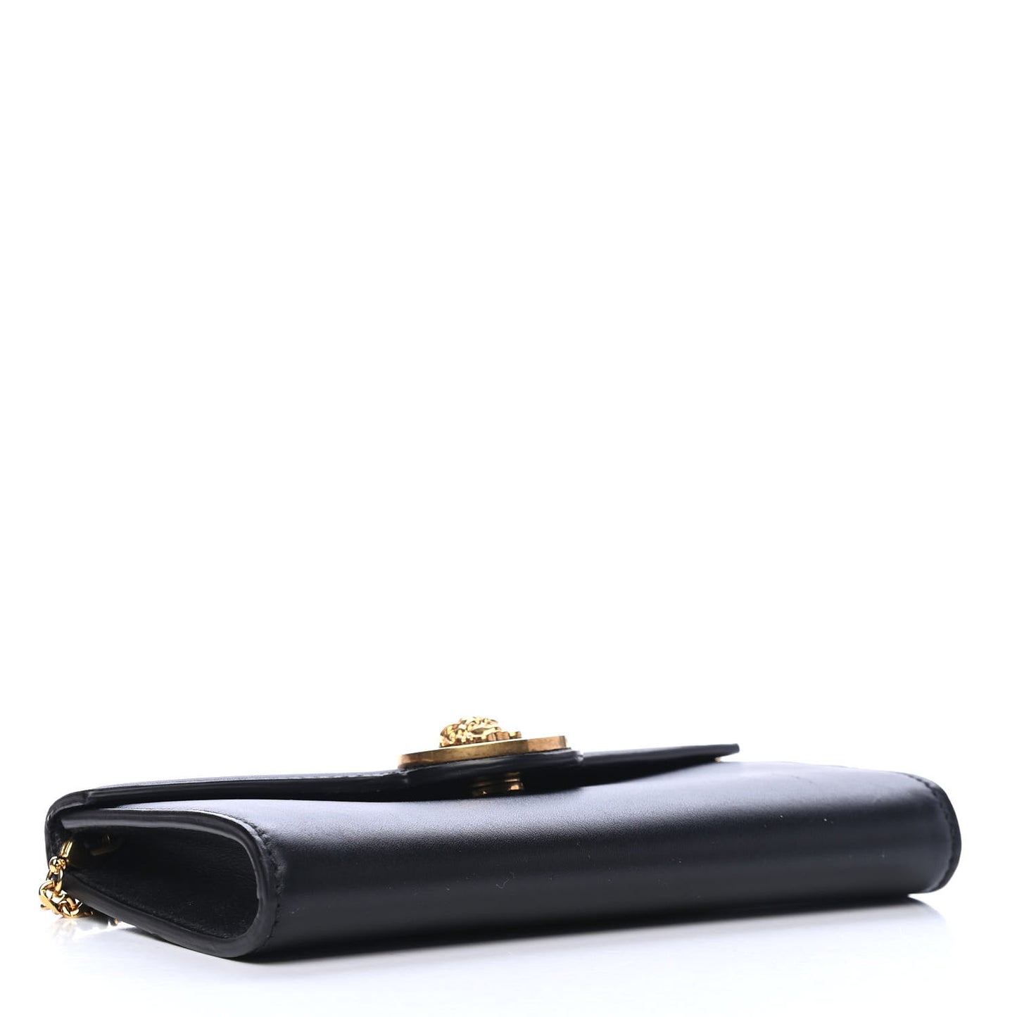 Calfskin Medusa Clutch Bag Black