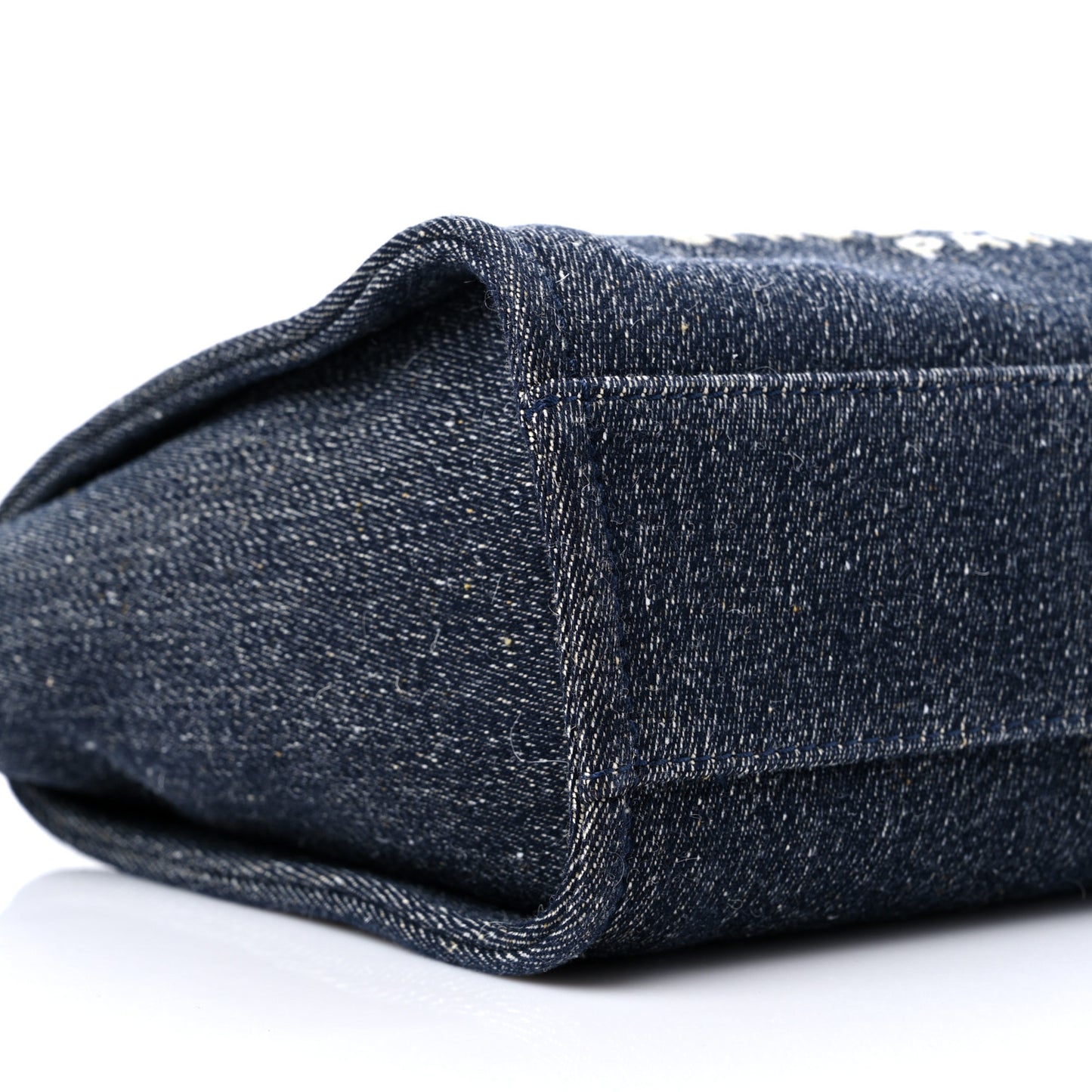 Mixed Fibers Small Deauville Tote Navy Blue