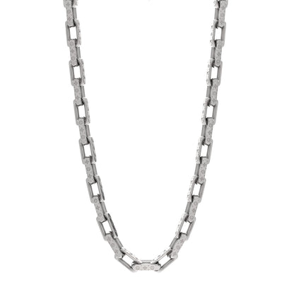 Louis Vuitton Monogram Chain Necklace Silver 1 of 5