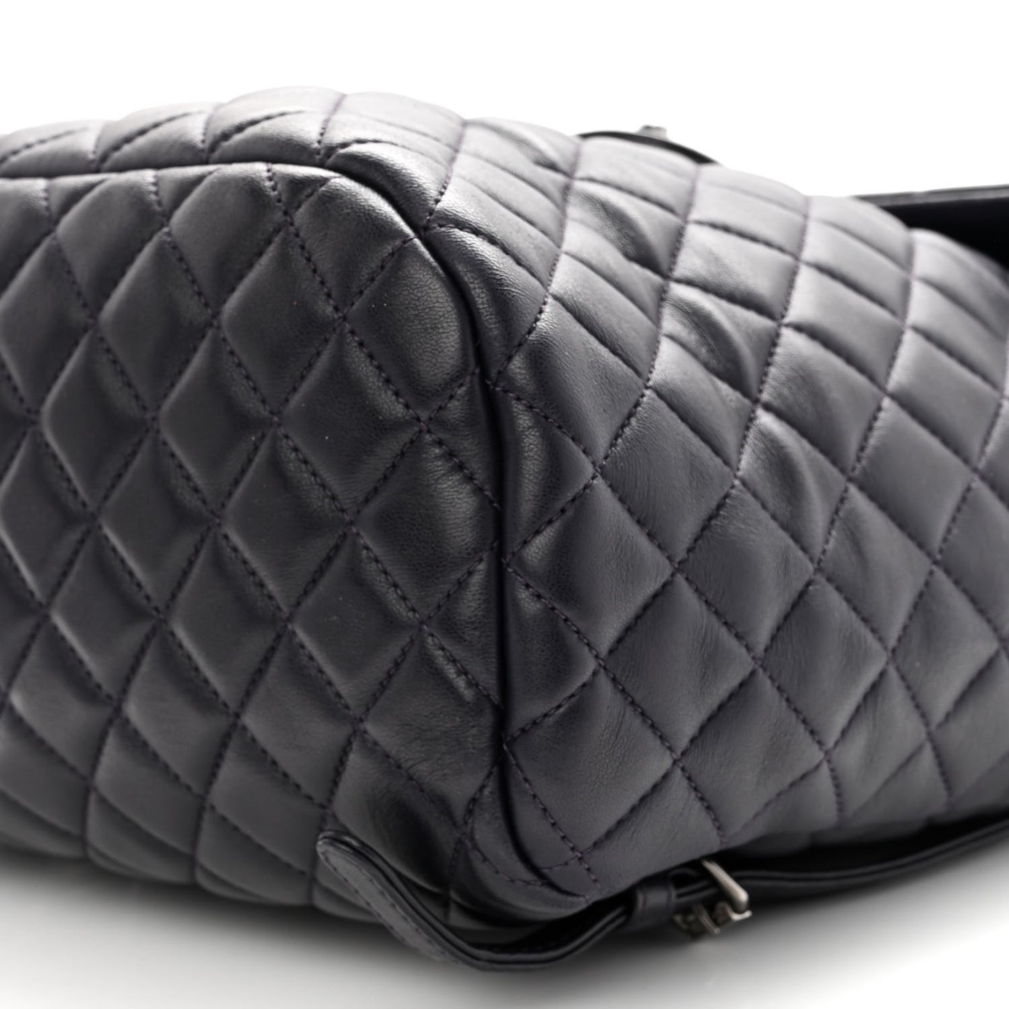 Calfskin Quilted Large Urban Spirit Backpack Dark Purple