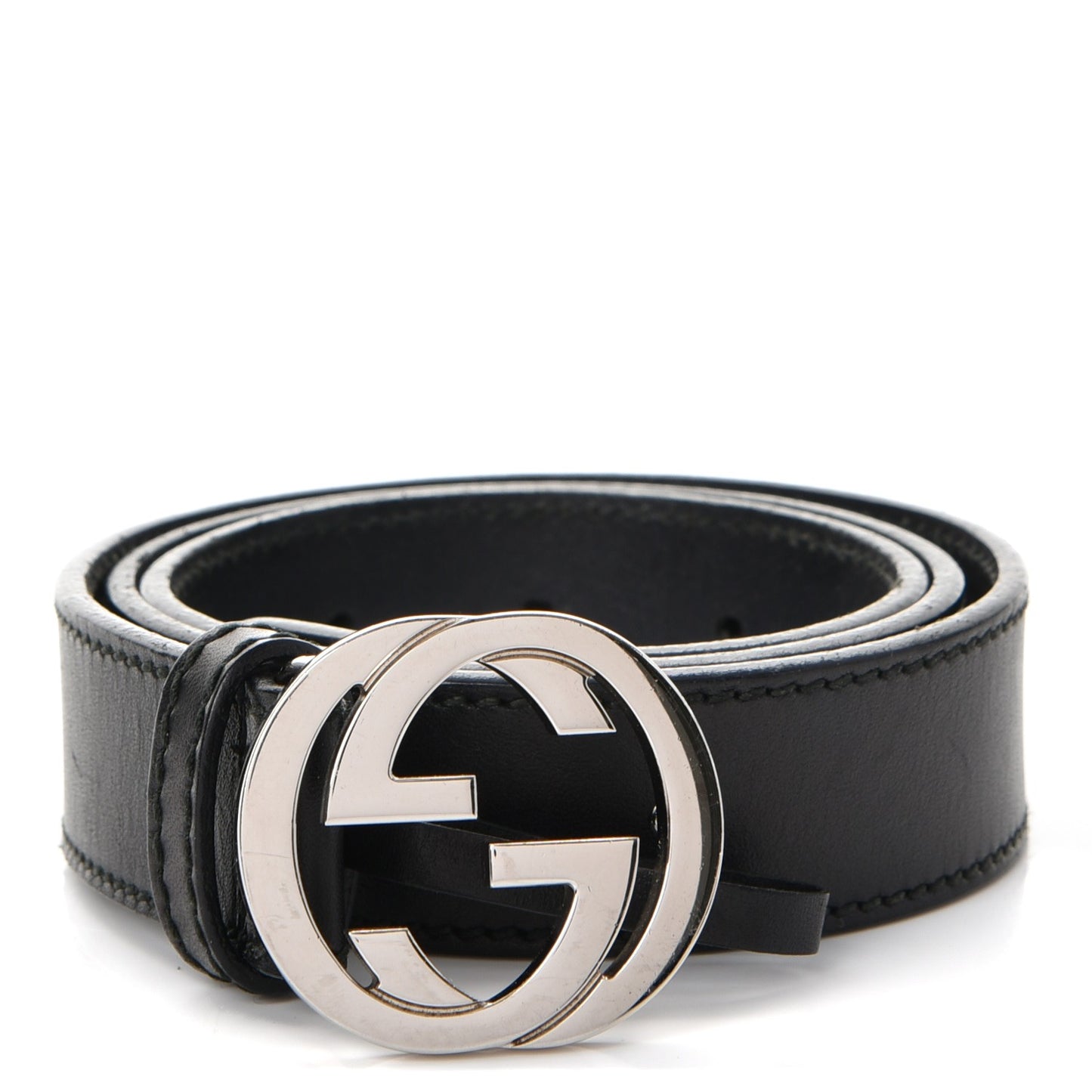 Calfskin Interlocking G Belt 80 32 Black