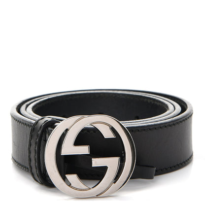 Gucci Calfskin Interlocking G Belt 80 32 Black 1 of 7