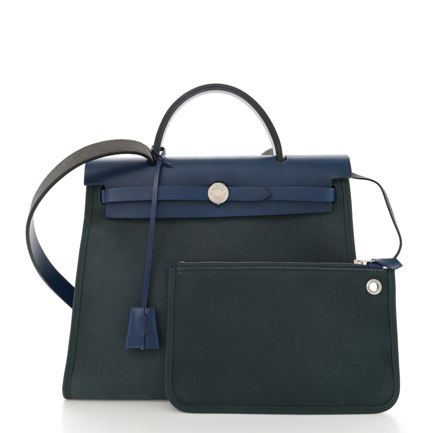 Vache Hunter Toile Officier Herbag Zip 31 PM Vert Bosphore Bleu Saphir