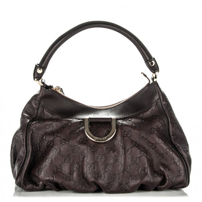 Gucci Guccissima Small D Gold Hobo Chocolate Brown 1 of 7