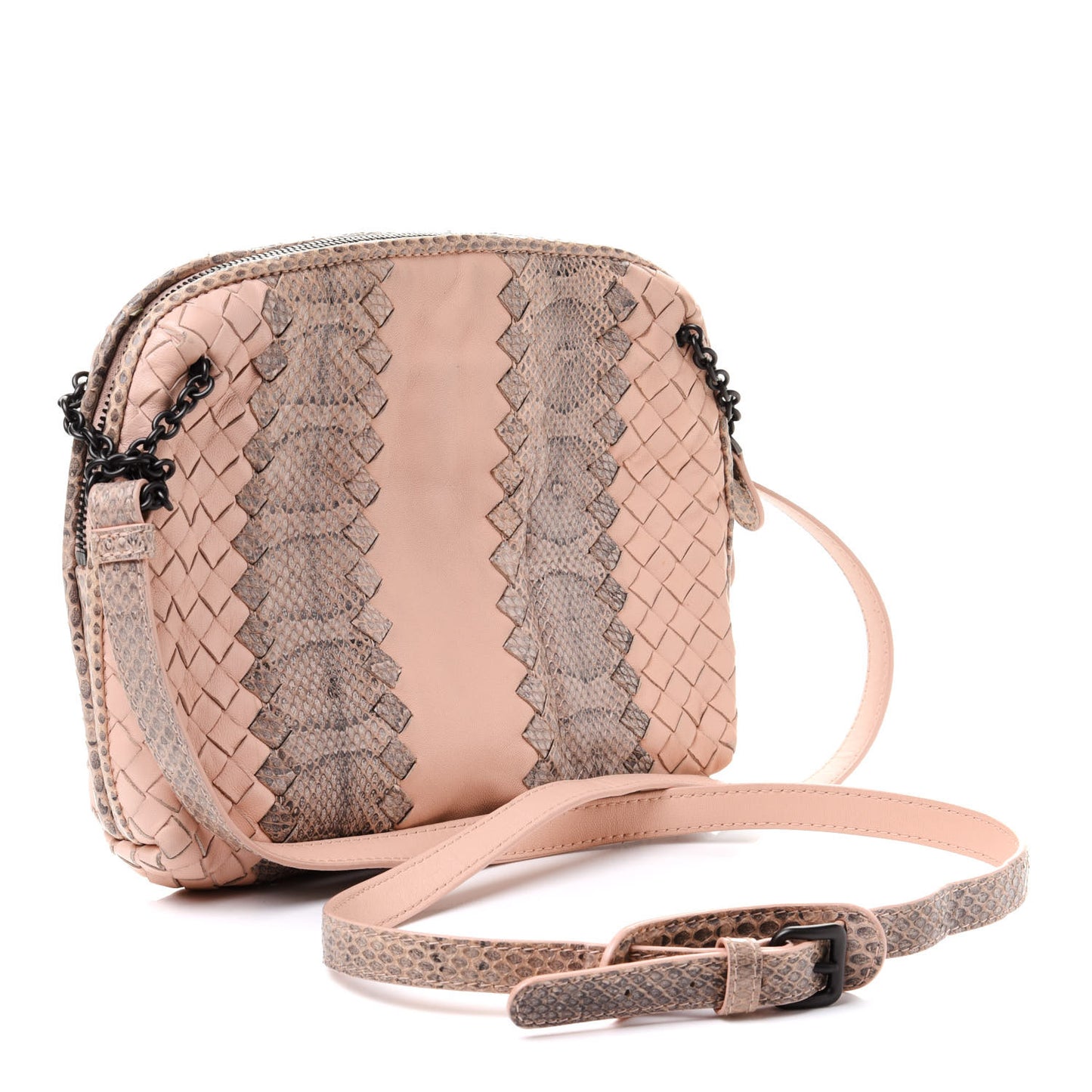 Nappa Intrecciato Ayers Crossbody Pillow Messenger Flamingo