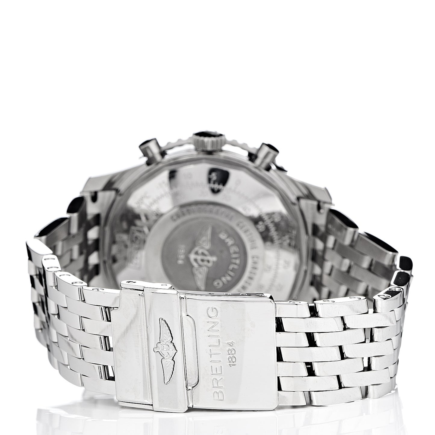 Stainless Steel 42mm Navitimer Chronograph Automatic Watch White A23322
