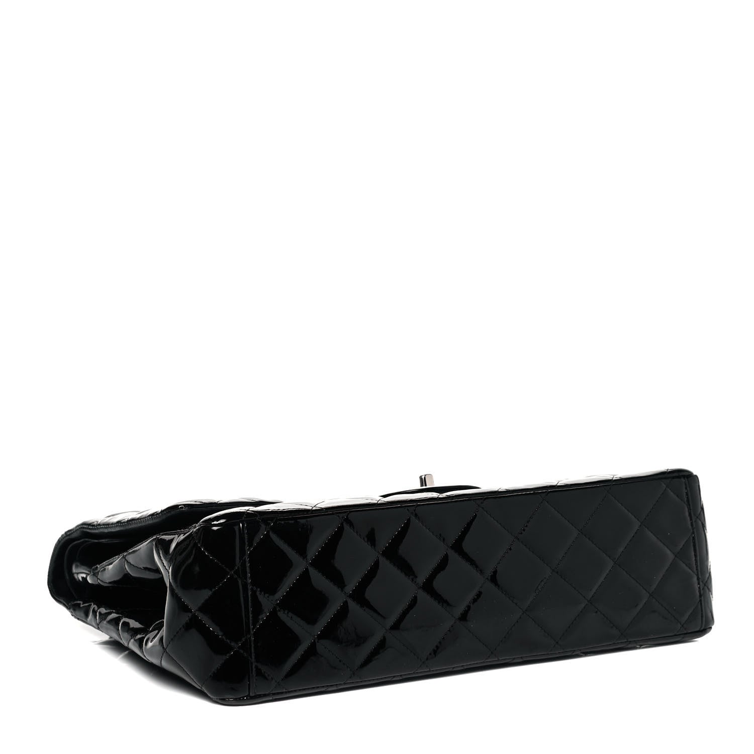 Chanel Patent Quilted Maxi Double Flap Black 4 of 9