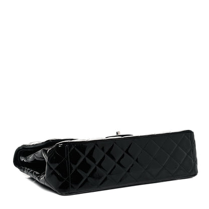 Chanel Patent Quilted Maxi Double Flap Black 4 of 9