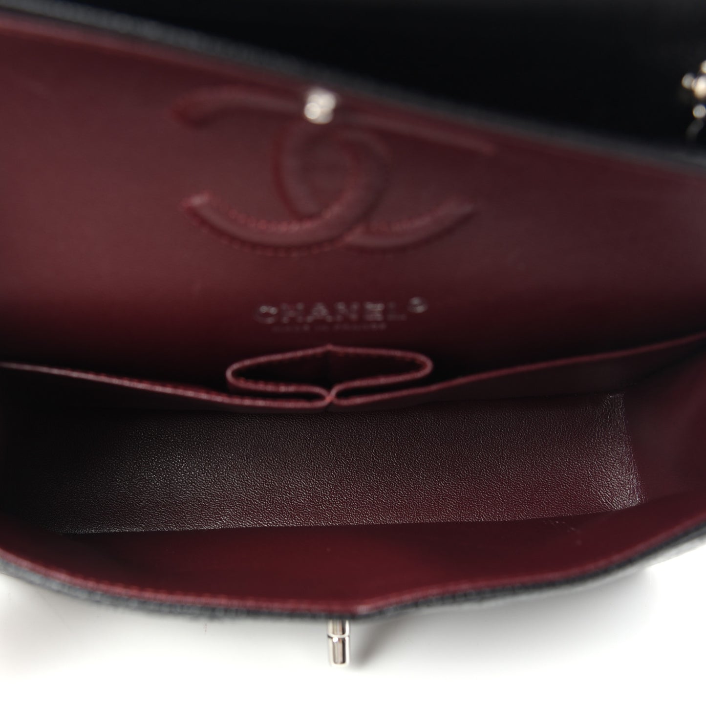 Caviar Quilted Small Double Flap Black