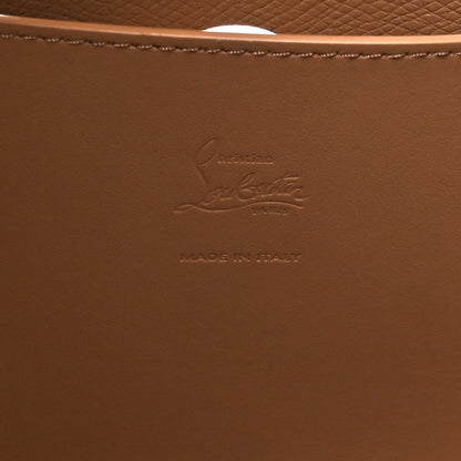 Christian Louboutin Calfskin Perforated Loubinthesky Small Cabarock Spikes Tote Beige 6 of 10