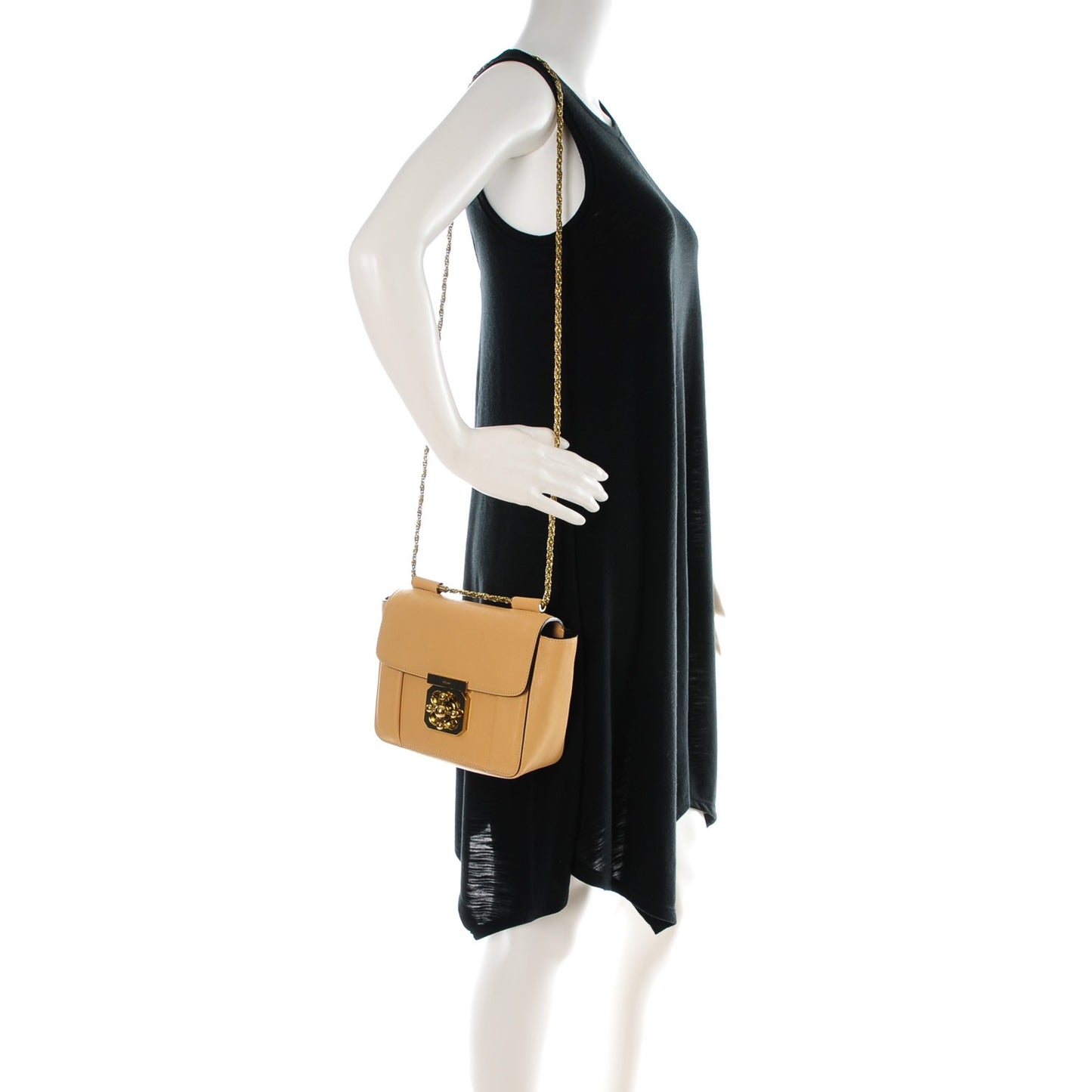 Goatskin Small Elsie Shoulder Bag Gingerbread