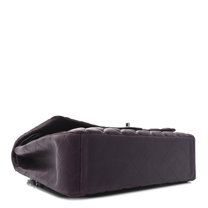 Chanel Lambskin Quilted Maxi Double Flap Plum 4 of 10
