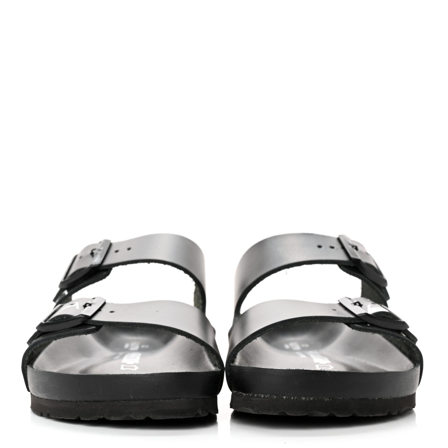 Valentino Garavani Calfskin VLTN Birkenstock Slide Sandals 43 Black 2 of 11