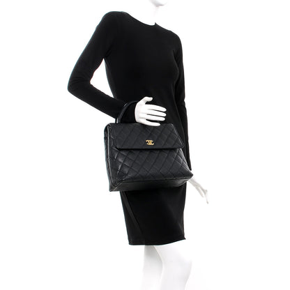 Chanel Caviar Quilted Jumbo Kelly Flap Black 2 of 9
