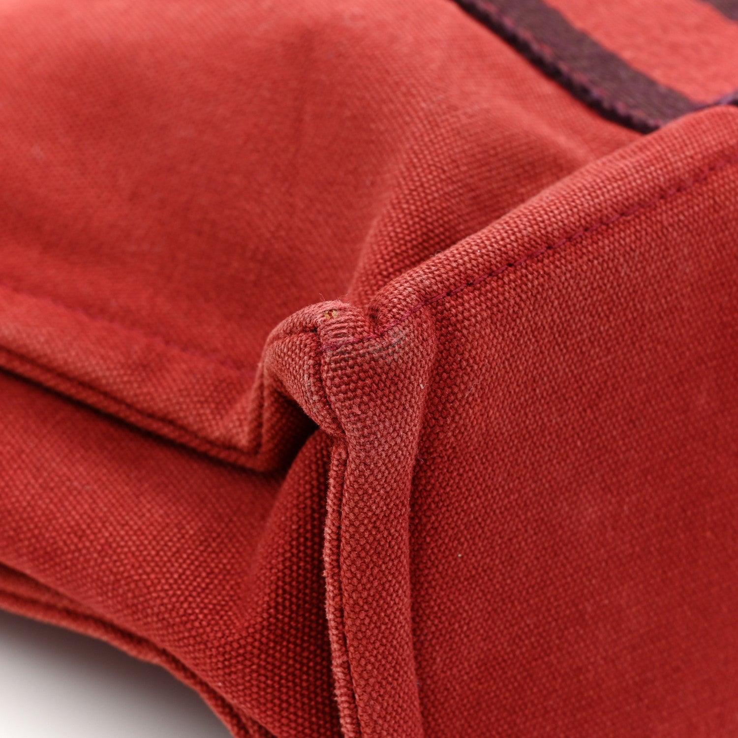 Hermes Canvas Herline PM Tote Red 15 of 16