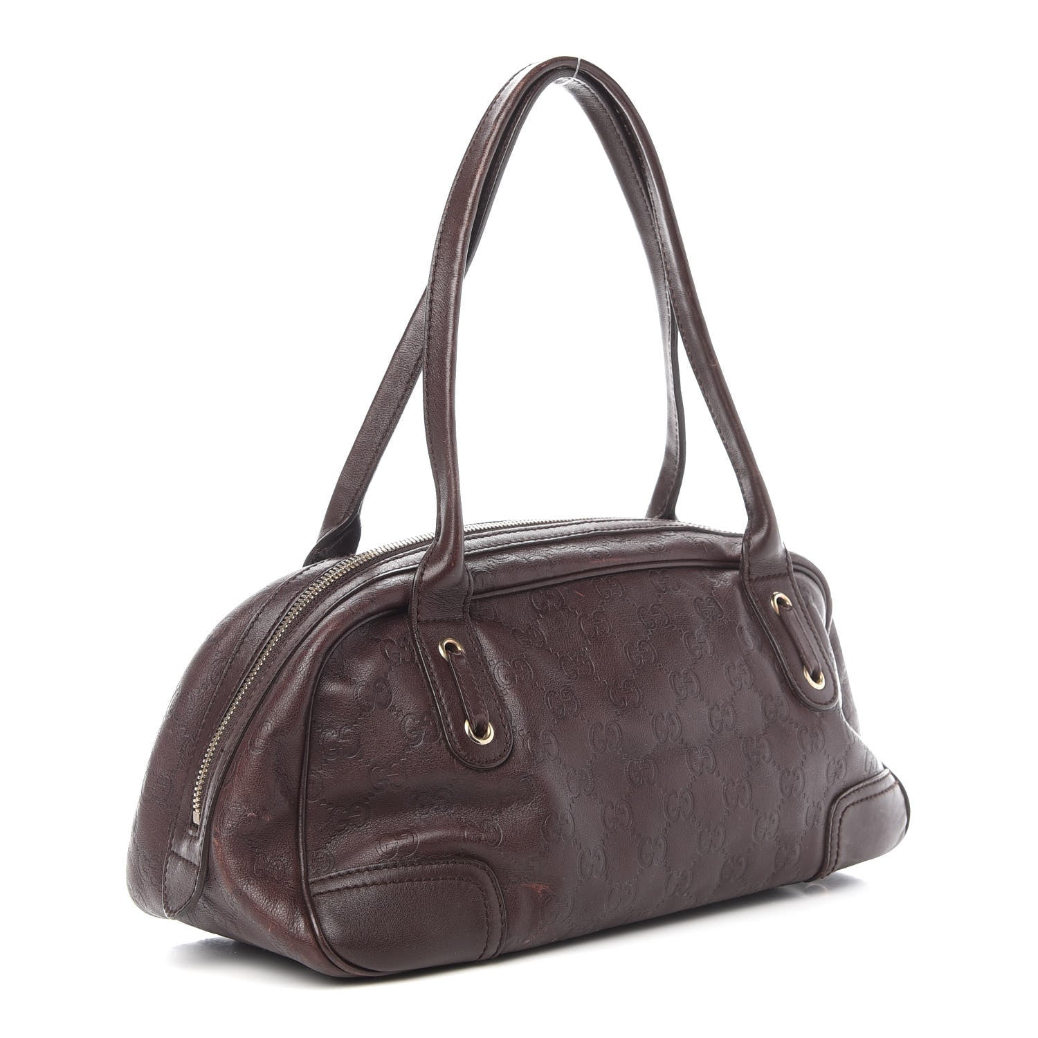 Gucci Guccissima Small Princy Satchel Brown 2 of 10