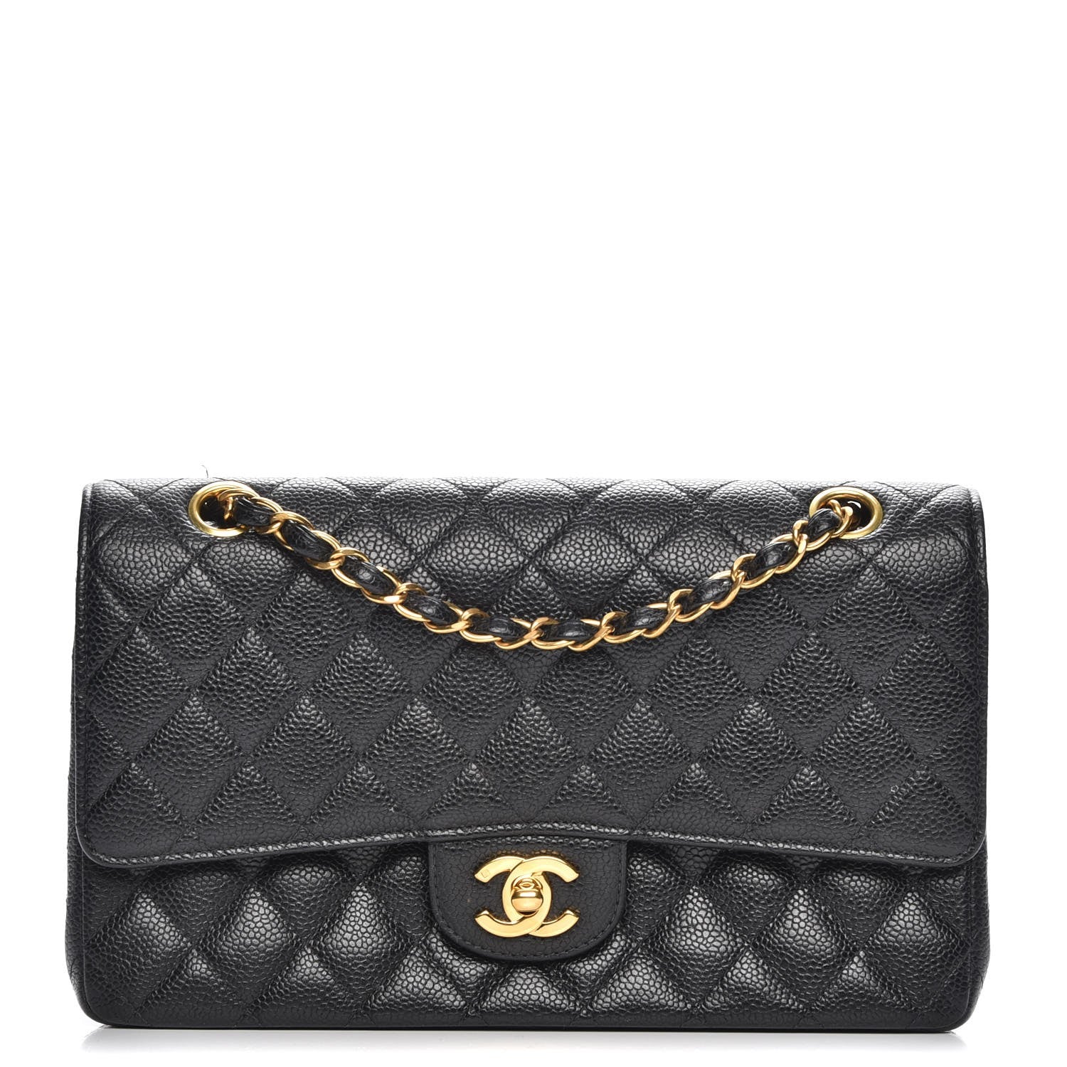 Chanel Caviar Quilted Medium Double Flap Black 1 of 10