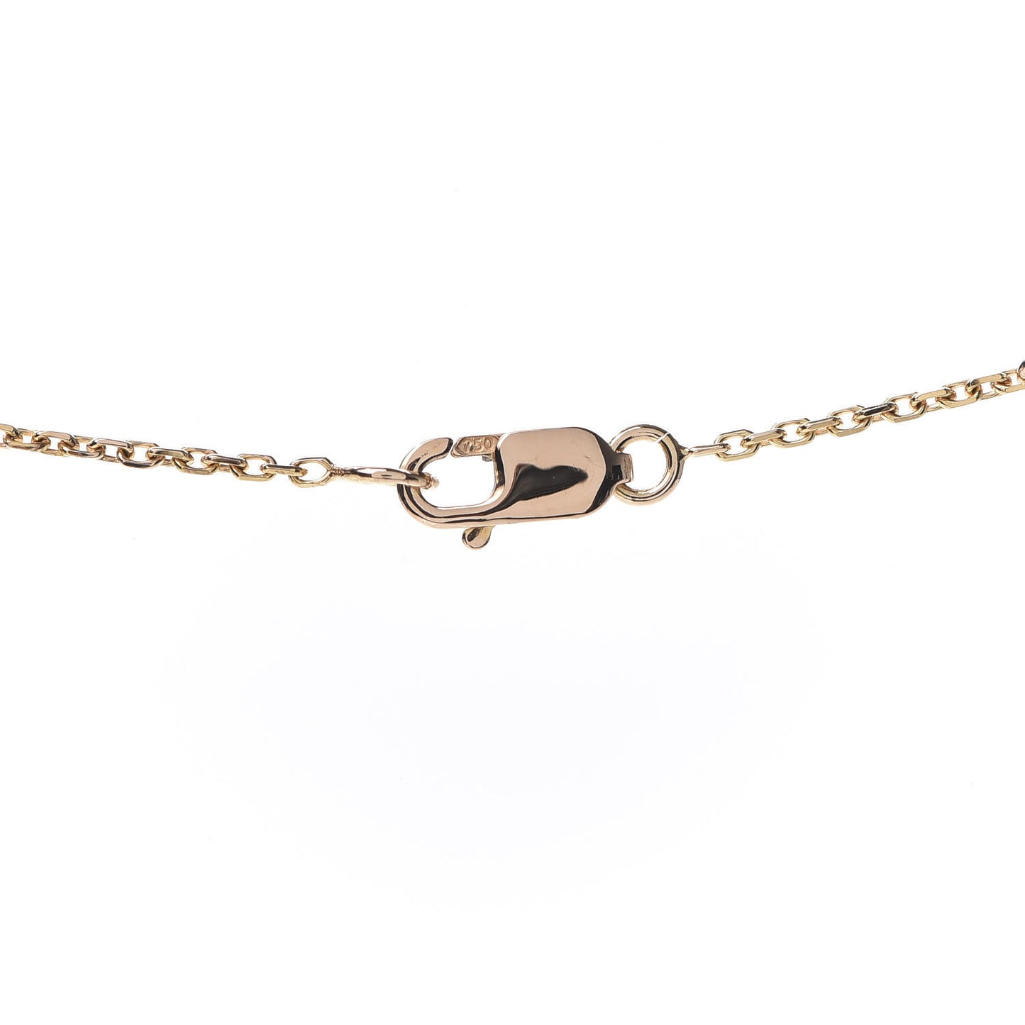 18K Rose Gold Carnelian Sweet Alhambra Pendant Necklace