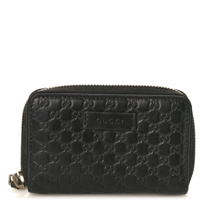 Gucci Microguccissima Zip Around Card Case Black 1 of 9