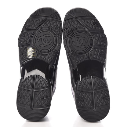 Chanel Suede Calfskin CC Sneakers 39 Grey 8 of 9