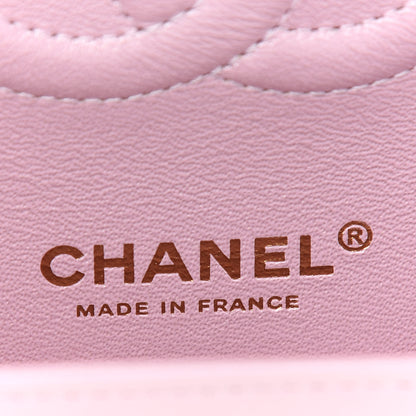 Chanel Iridescent Calfskin Quilted Medium Double Flap Light Pink 6 of 9
